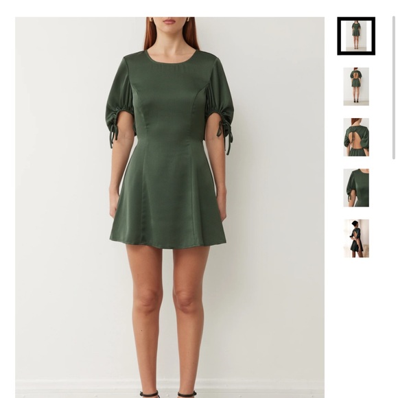 Beautiful green open back dress - Picture 4 of 6